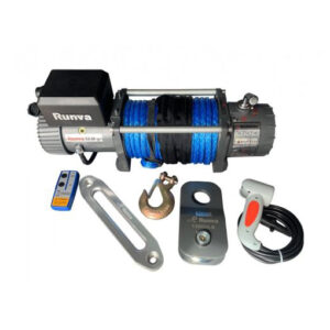 12000 LBS Winch with Synthetic Rope + 2 Remotes (Wire+Wireless)
