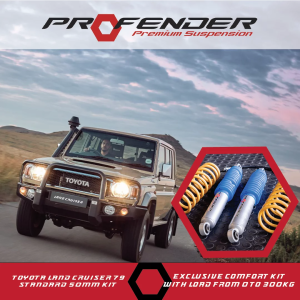 LAS Profender Toyota Landcruiser 78, 79 and 79 D/C10/99 & 11/01 Standard kit 50mm Lift