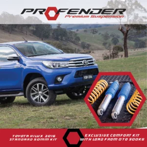 LAS Profender Toyota Hilux 2016 Onwards  800Kg Constant Load Complete Kit 40mm Lift